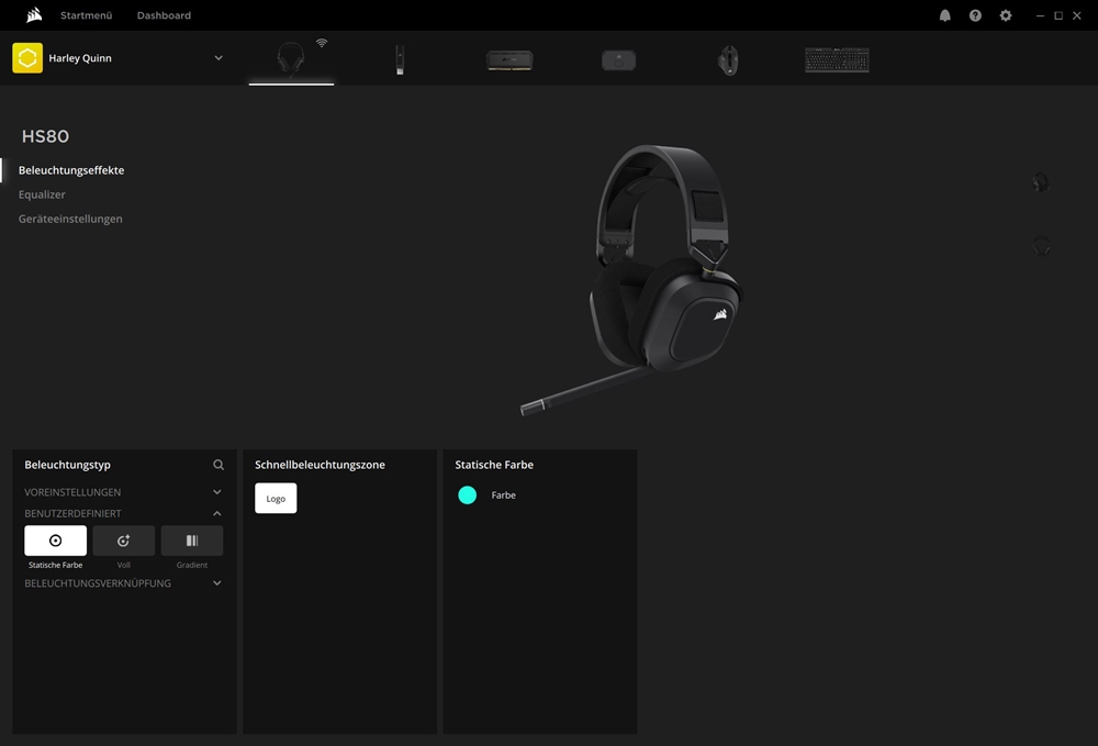 Corsair HS80 RGB Wireless ICUE 1