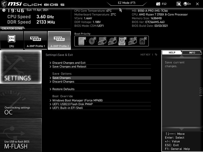 MSI B550 A PRO Bios 28