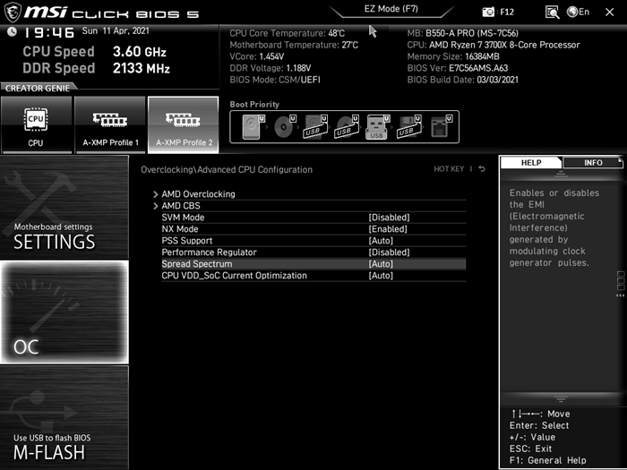 MSI B550 A PRO Bios 30