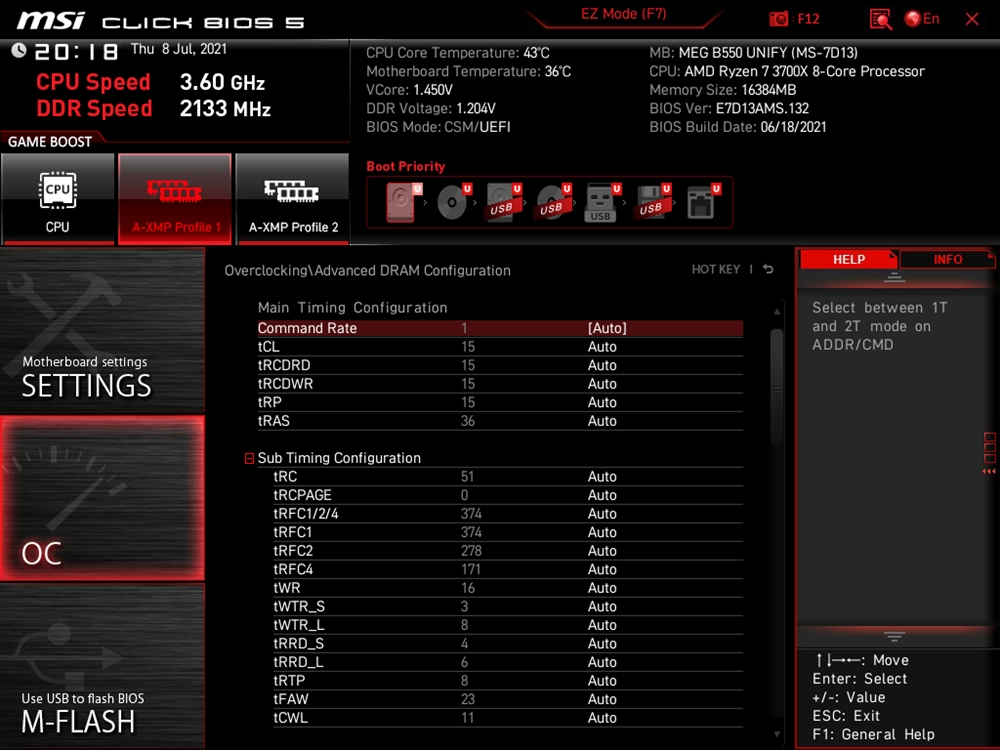 MSI MEG B550 Unify Bios 24