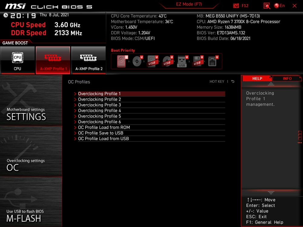 MSI MEG B550 Unify Bios 28