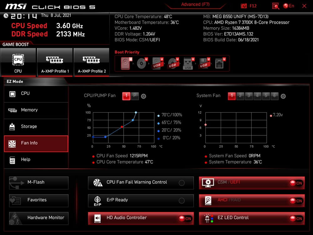 MSI MEG B550 Unify Bios 4