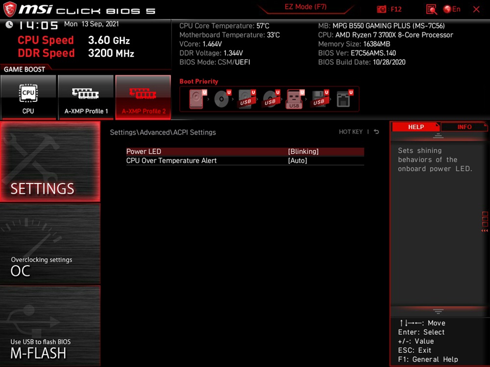 MSI MPG B550 Gaming Plus Bios 11