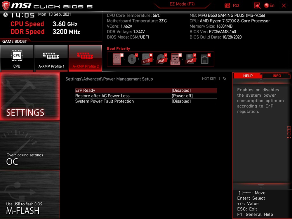 MSI MPG B550 Gaming Plus Bios 15