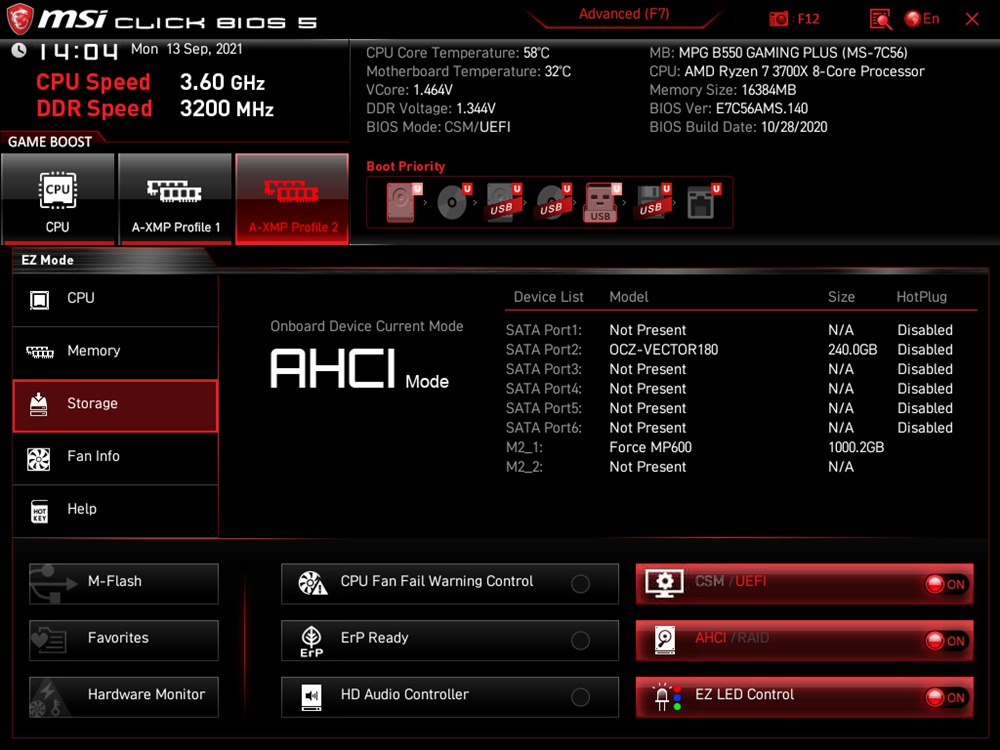 MSI MPG B550 Gaming Plus Bios 3