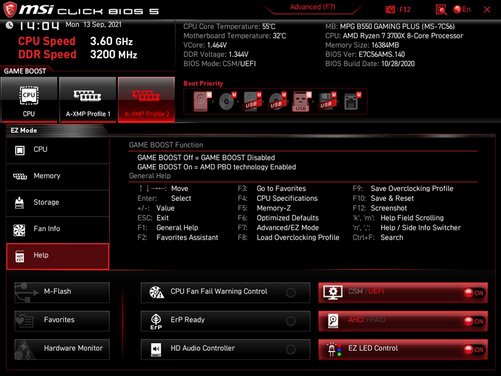 MSI MPG B550 Gaming Plus Bios 5