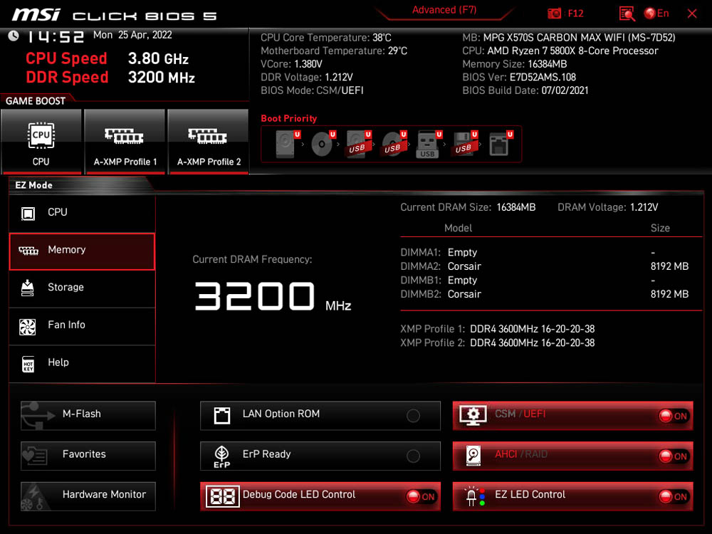 Msi Mpg X570s Carbon 5