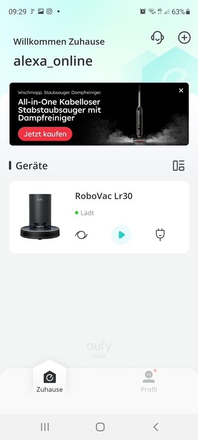 Eufy RoboVac LR30 Hybrid App 10
