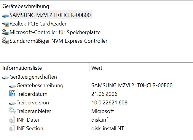 AIDA SSD Screen